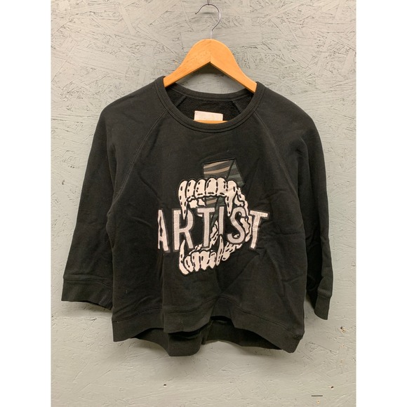 Zadig & Voltaire Artist Sweatshirt Women's Black Pullover Logo Size S - Picture 1 of 8